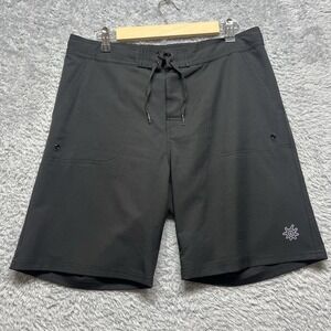 UV Skinz Shorts Mens Large Black Swim Boardshorts‎ 7" Inseam Beach Surf Fishing